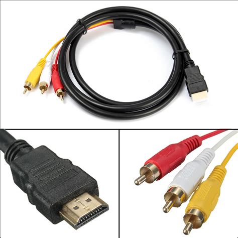 rca hdtv converter|HDMI TV To 3 RCA Cable 1.5M HDTV Cables Audio Video .